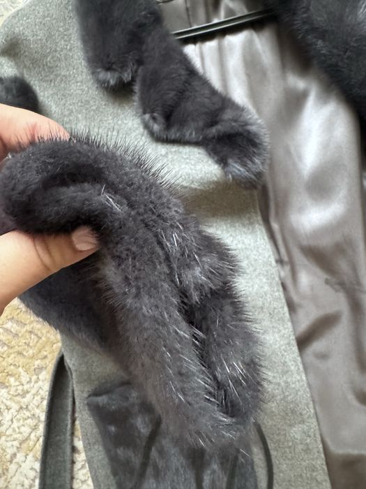 Пальто шерсть + норка