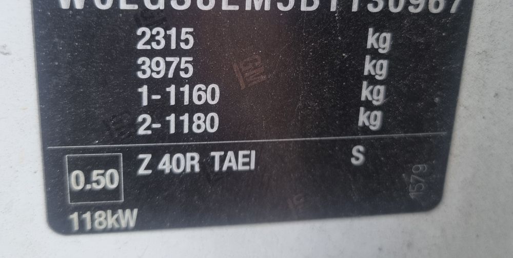 Bara spate complet echipata cu senzori parcare Opel insignia Sports Tourer 2011 break