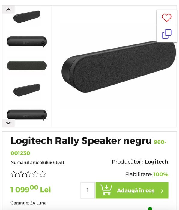Boxe Logitech Rally V-U0048