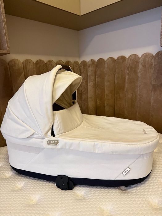 Кош за новородено Cybex Cot S Seashell Beige + дъждобран