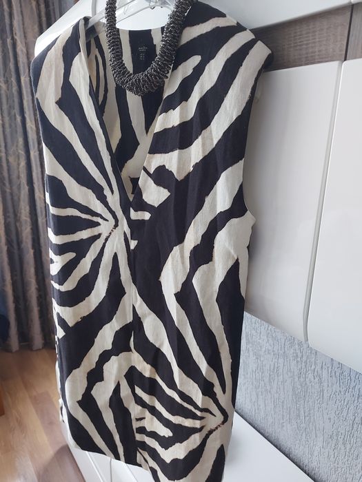 Къса рокля Massimo dutti с животински принт