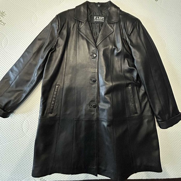 Haina dama piele trei sferturi neagra noua, XXL, Elda Leather