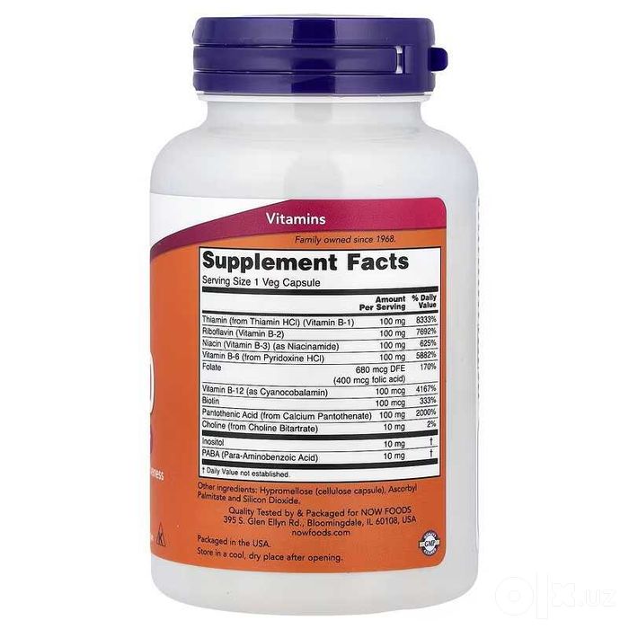 NOW Foods Now B100 Б1 Б100 B-1 B-100