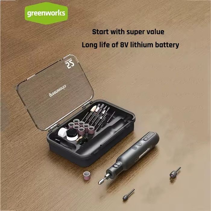 Greenworks мини гриндер 8 волта на зарядни батерии