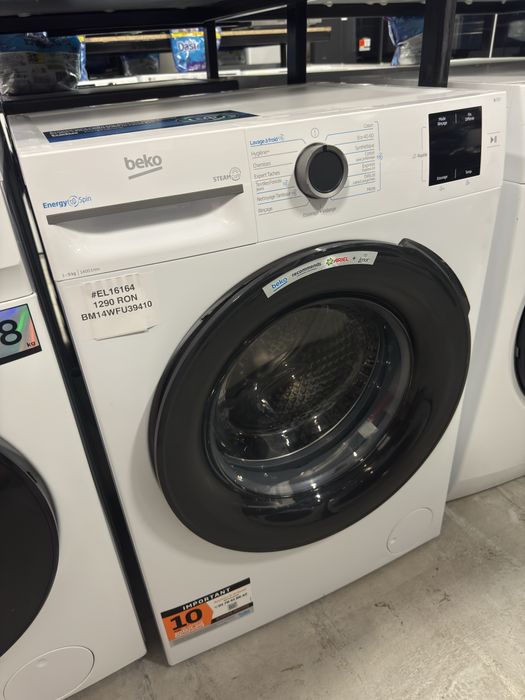 Mașină de spălat rufe 9kg Beko BM14WFU39410 – bPRO 500, factura si garantie 12 luni