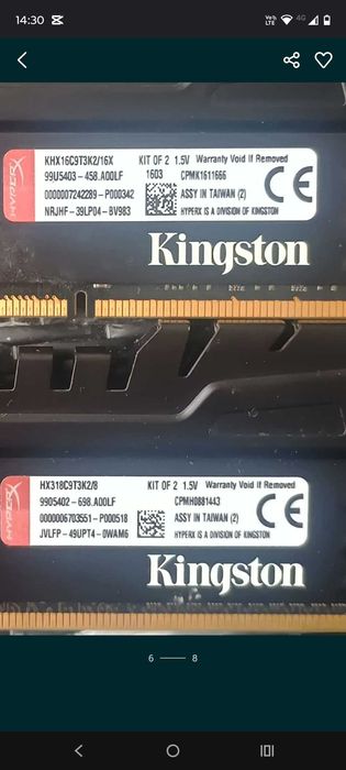 Schimb DDR3 HyperX cu DDR4 16GB