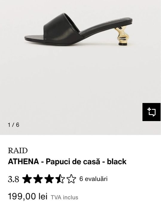 Vând Papuci de casă-black măsura 40 .