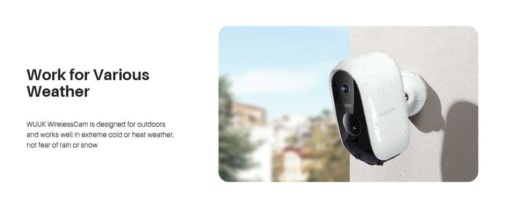 WUUK 2K Безжична акумулаторна охранителна камера