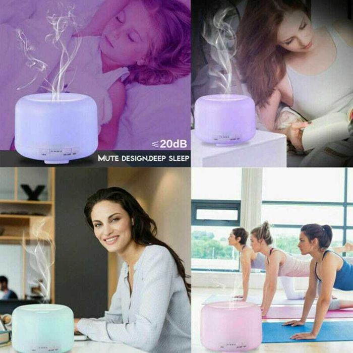 ГОЛЯМА LED ЛАМПА 7 цвята и ДИСТАНЦИОННО, Арома дифузер, овлажнител