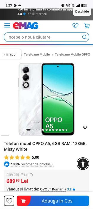Oppo A5, Nou. 6 GB RAM 128 GB