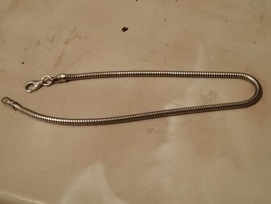 Brățară din argint model șarpe