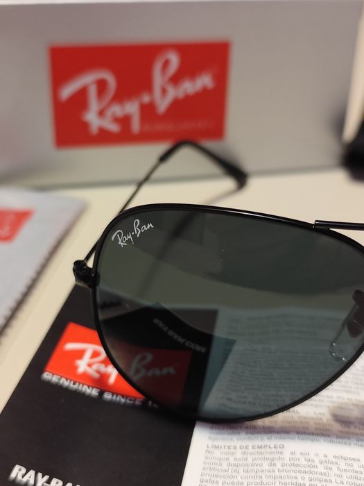 Ochelari de soare Ray-Ban RB3026  Aviator Large Black - lentile de sticlă G15