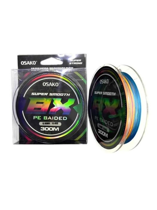 Плетено влакно Osako 8 нишки 300мт многоцветно от 0.16мм до 0.30мм