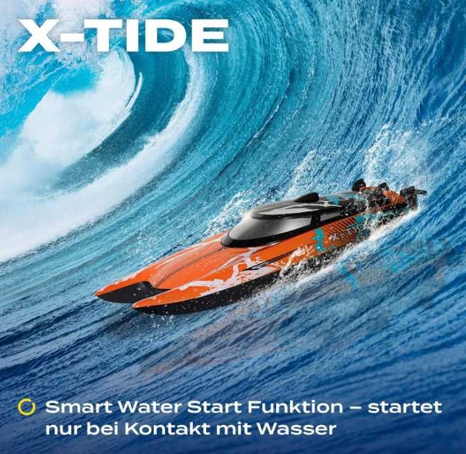 Overmax X-Tide RC лодка 25 км/ч, LED, 2 батерии, 100 м обхват