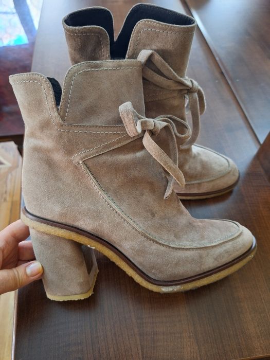 Сапоги из натурального замши размер 39