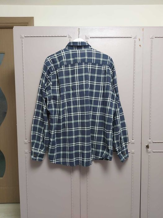 Cămașă Wrangler, marimea XL/XXL, în carouri bleumarin, casual