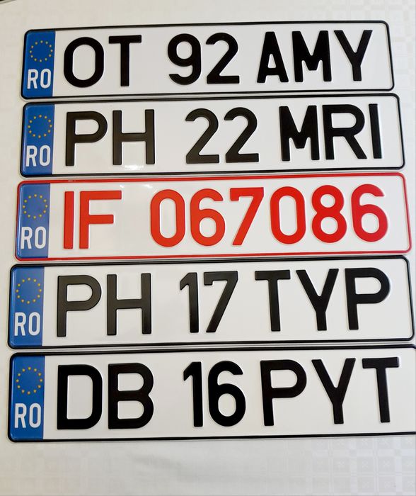 Placute auto numere auto personalizate ornamentale