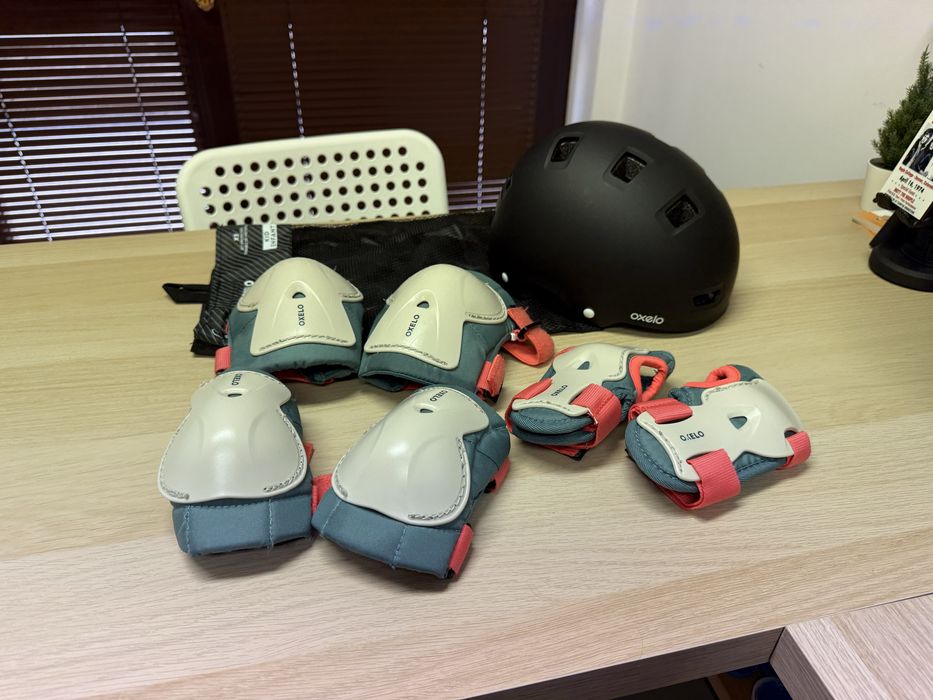 Детска каска Oxelo+протектори Oxello