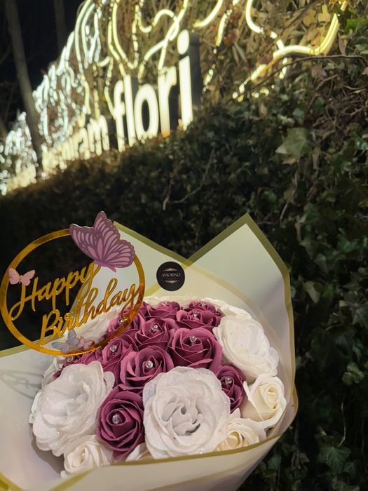 Buchete trandafiri de săpun