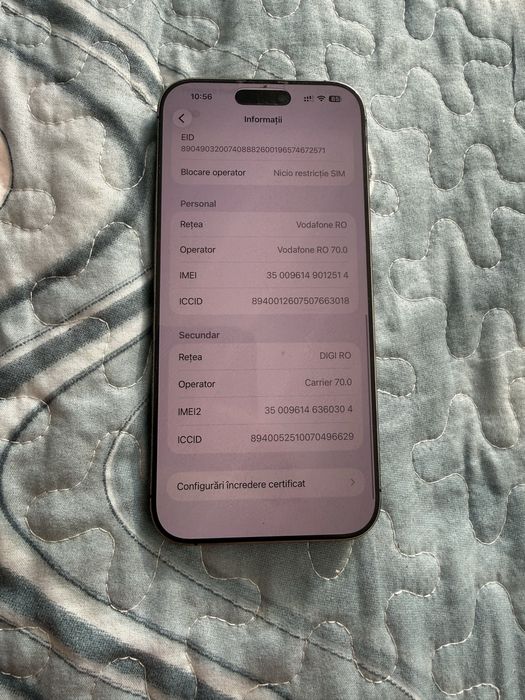 Iphone 16 pro max/92% baterie/schimb