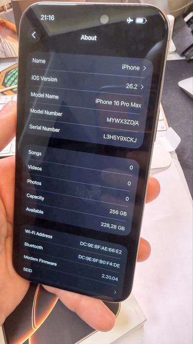 Apple iPhone 16 Pro Max 256GB - Desert Titanium