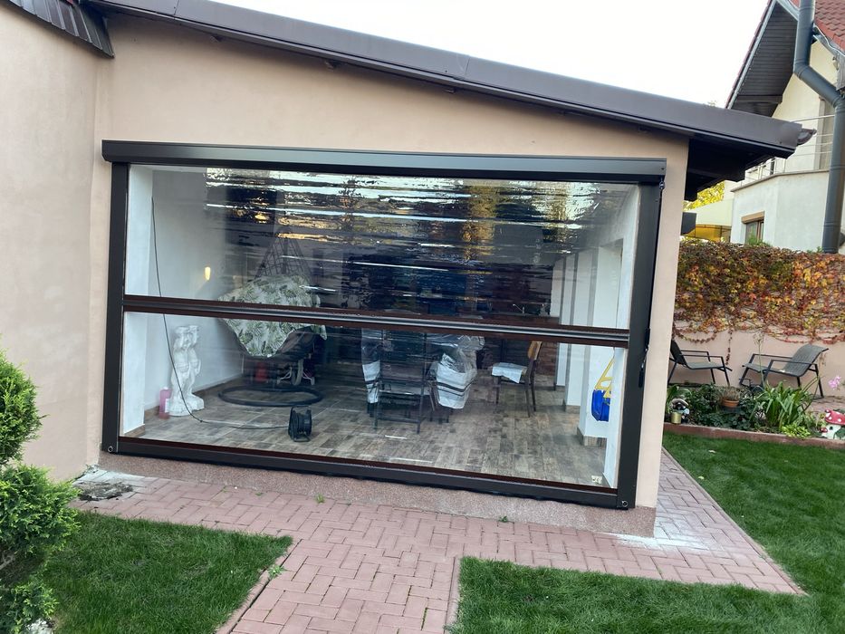 Inchideri terase/foisoare cu folie pvc Cristal Taiwan 0.8mm