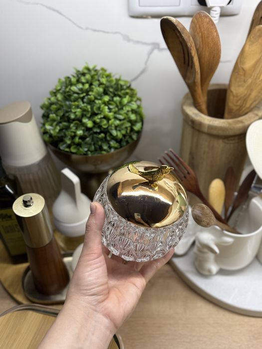 Сахарница хрустальная