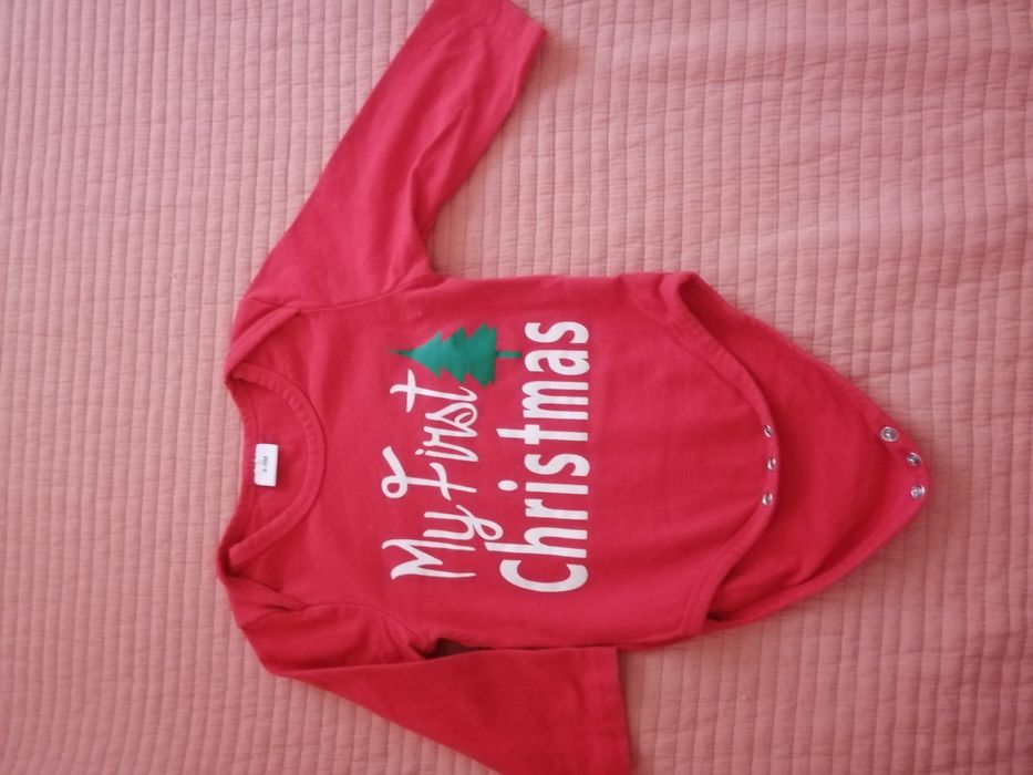 Бебешко боди за Коледа 6-9 м (моята първа Коледа/My first Christmas)