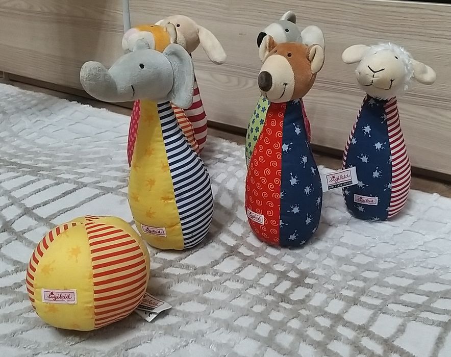 Мягкий боулинг, зверята.