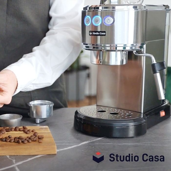 Espressor manual cafea  Studio Casa Senso SC2132, design slim, inox