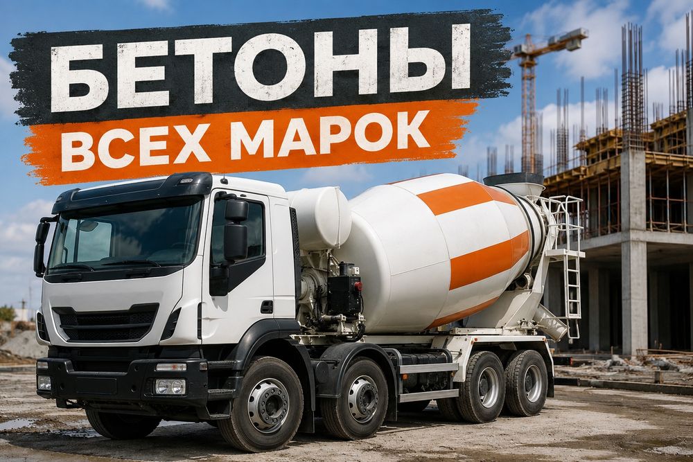 Бетон, доставка и бетононасос — комплексно