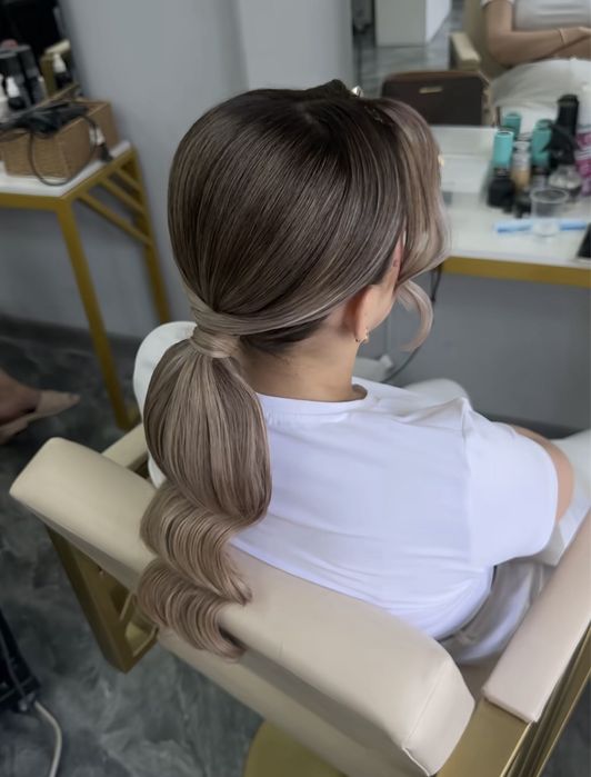 Макияж  прическа