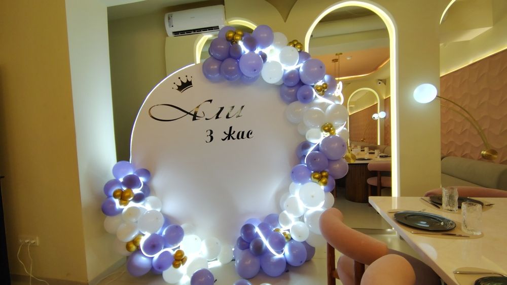 Фотозоны/мольберт гелевые шары