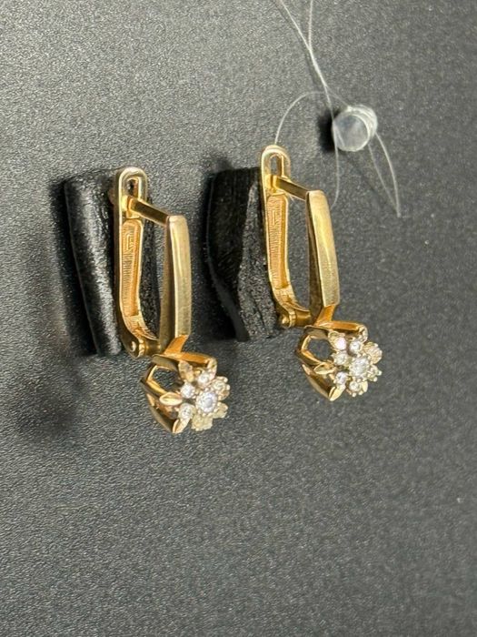 Золото 585  Серьги