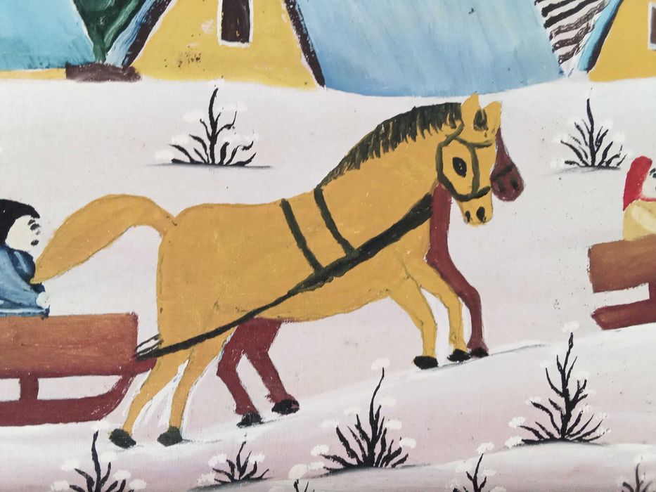 Pictura naiva, tablou, de Petru Mihut