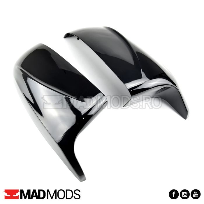 Set capace oglinzi M Performance BMW X5 X6 E70 E71, Negru Lucios