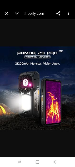 Ulefone Armor 29 Pro Thermal, 5G AI здрав телефон, 32GB + 512GB/2TB, MTK Dimensity 7400