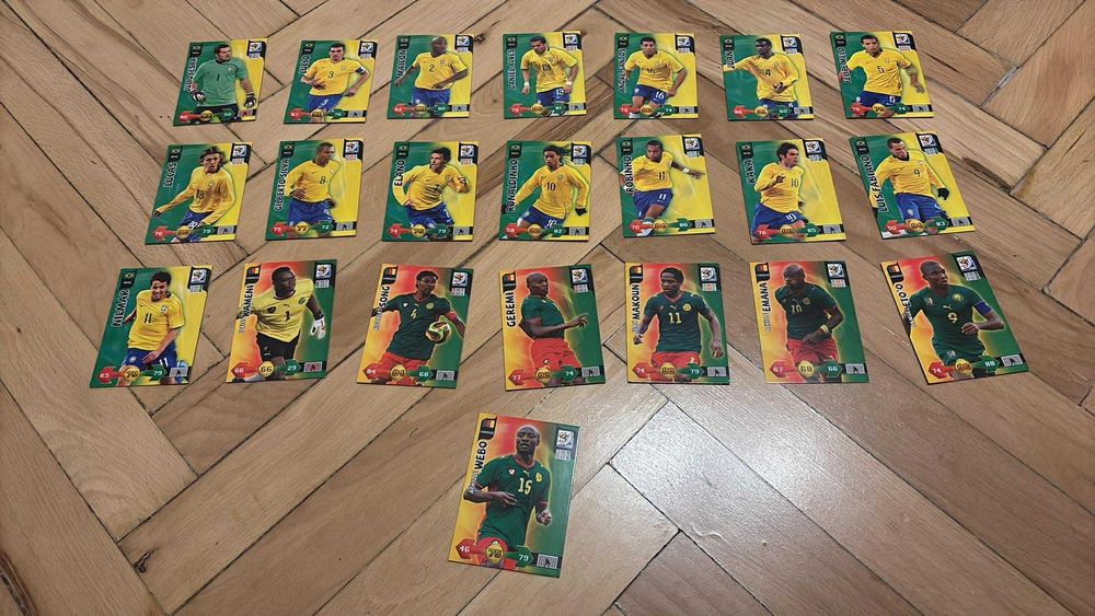 241 различни Panini карти Световно 2010