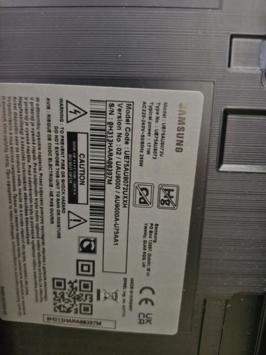 Tv Samsung smart 189 cm Uhd.4k. Defect