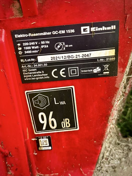 Електрическа косачка Einhell GC-EM 1536