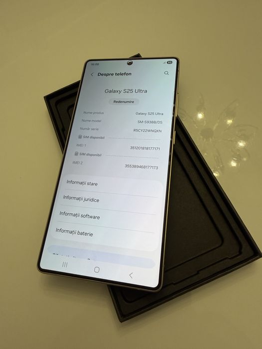 Samsung S25 Ultra / 512 GB 12 RAM / 20 Cicluri Incarcare / Garantie