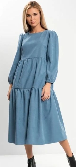 Платье трапеция вельветовое