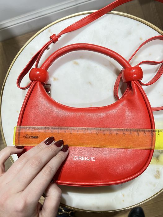 Сумка красная экокожа