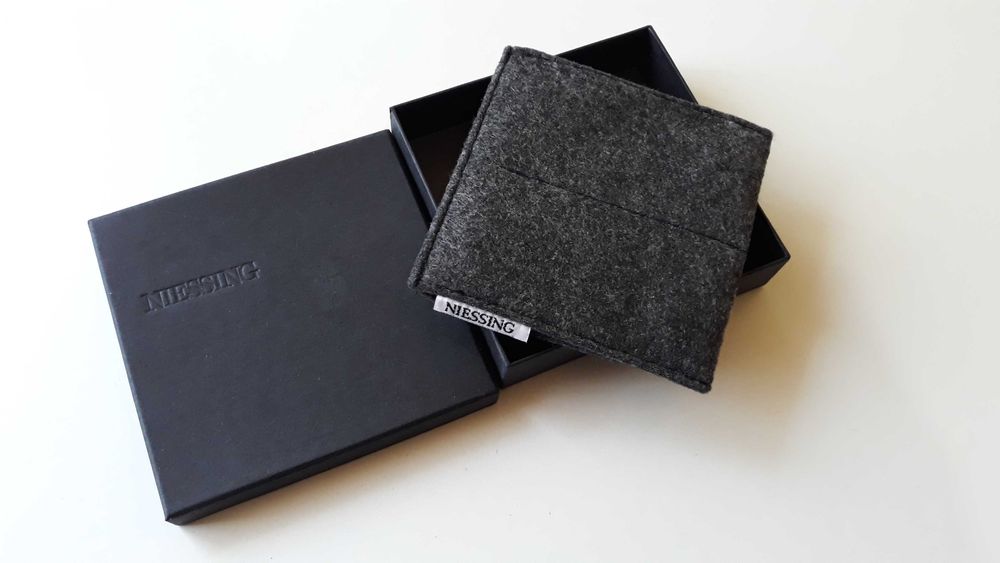 Cutie Bijuteri Aur Niessing Germania, cu saculet , pereche inele