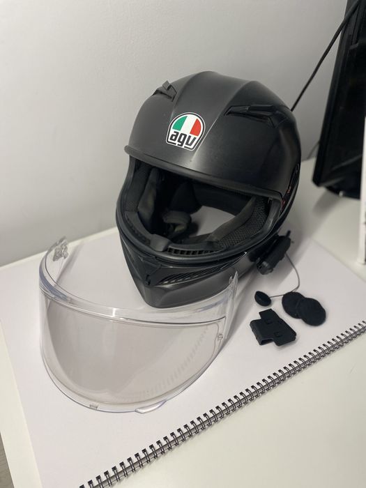 Casca moto integrala AGV K3 + Intercom Cardo Spirit