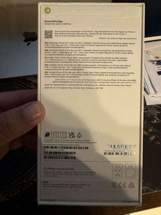 IPhone 16 pro max 256 gb