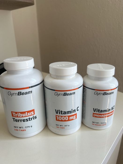 GymBeam Tribulus Terrestris, Vitamin C, Vitamin K2