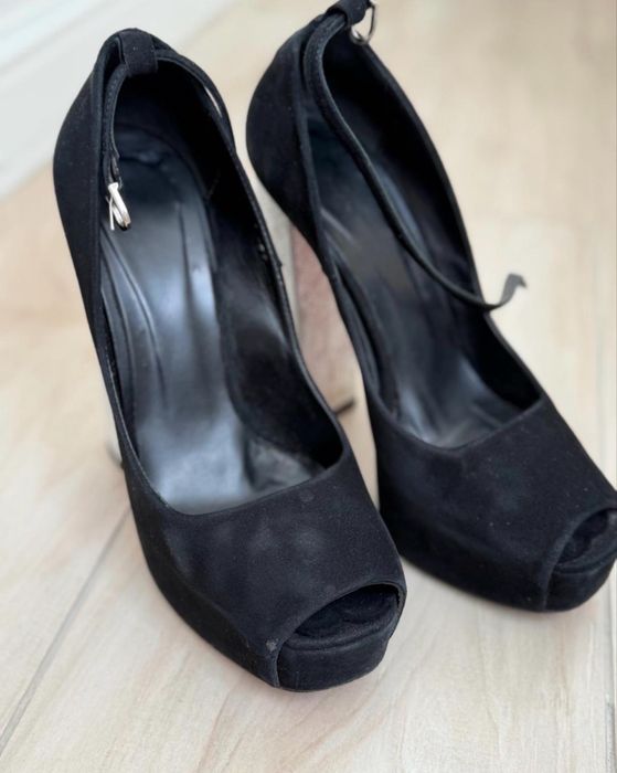 Туфли черный замшевый