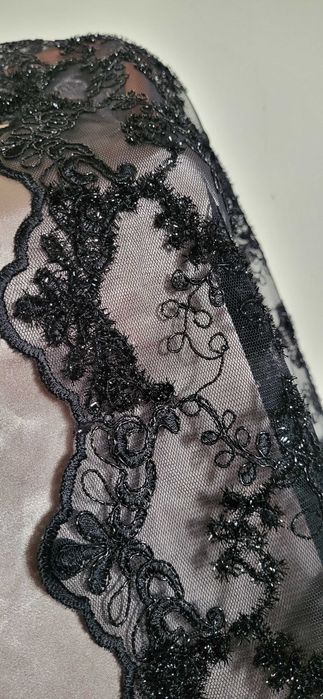 UNICAT! Blazer bluza din dantela neagra de ocazie