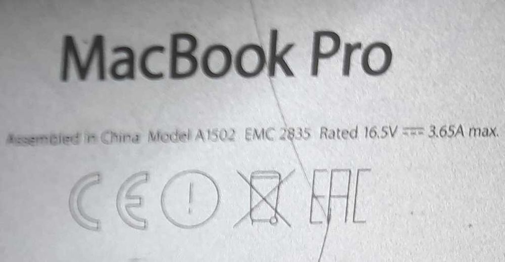 Macbook Pro 13", 2015, 8GB RAM, SSD 128GB